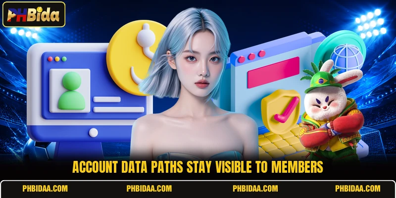 Account data paths stay visible to members