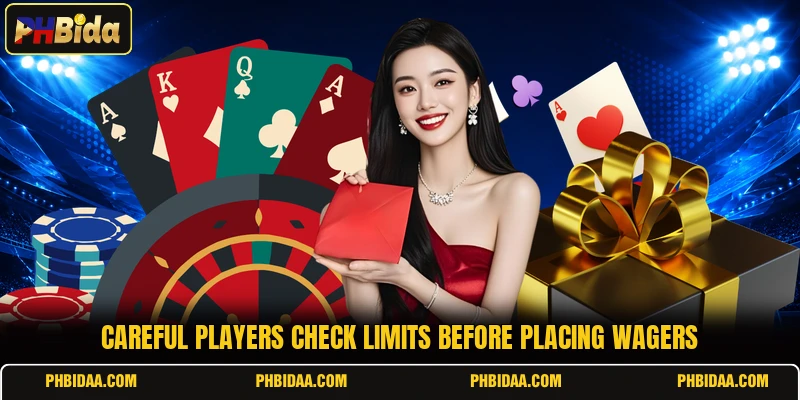Careful players check limits before placing wagers