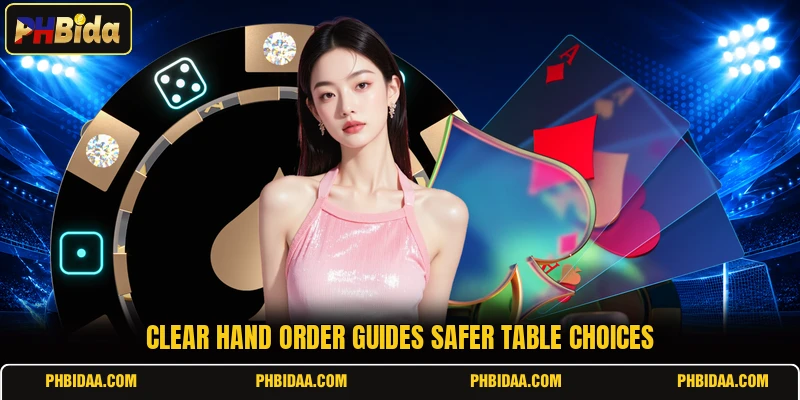 Clear hand order guides safer table choices