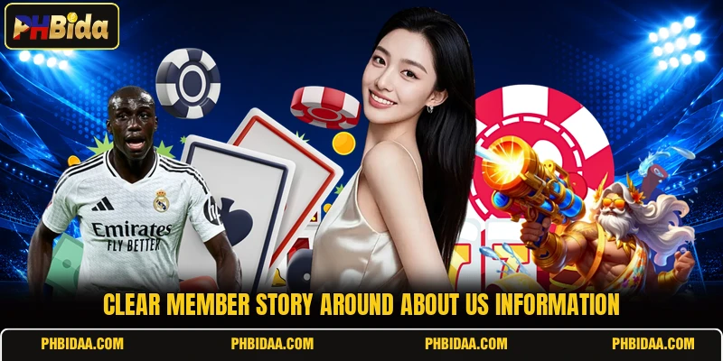 Clear member story around about us information