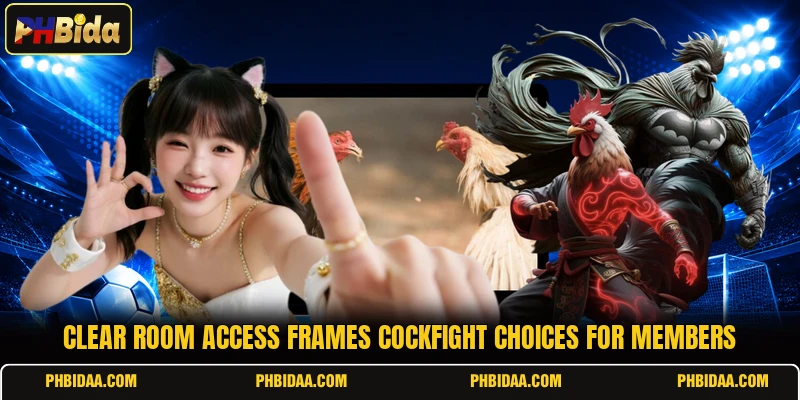 Clear room access frames cockfight choices for members