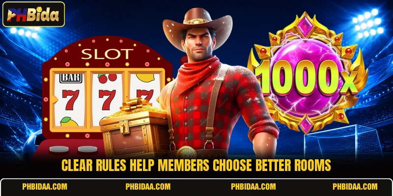 Clear rules help members choose better rooms