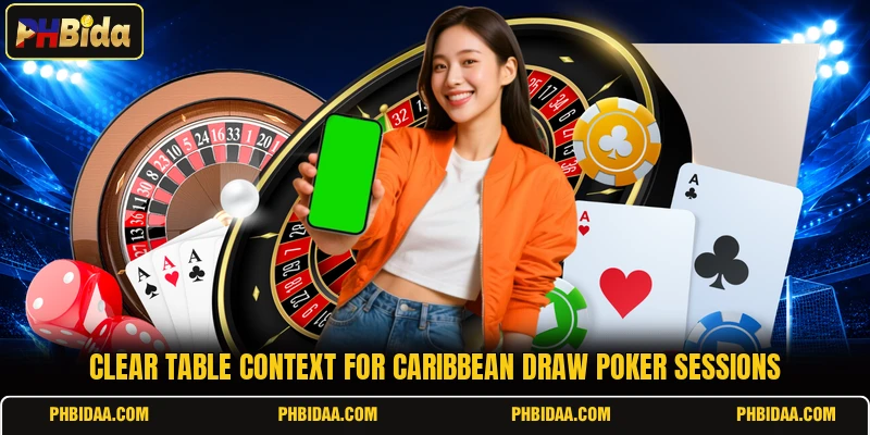 Clear table context for caribbean draw poker sessions