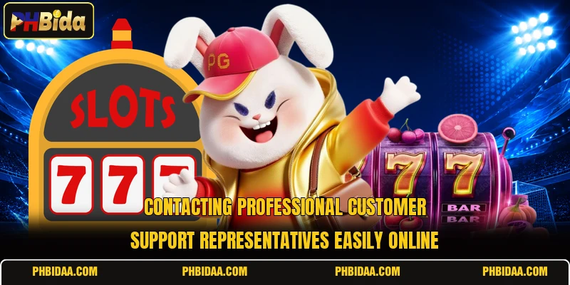Contacting professional customer support representatives easily online