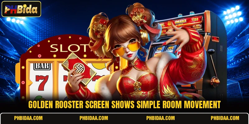 Golden Rooster screen shows simple room movement