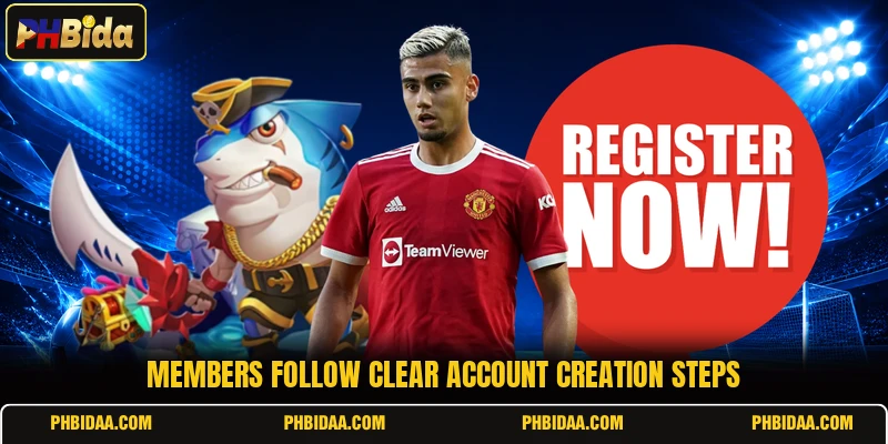 Members follow clear account creation steps