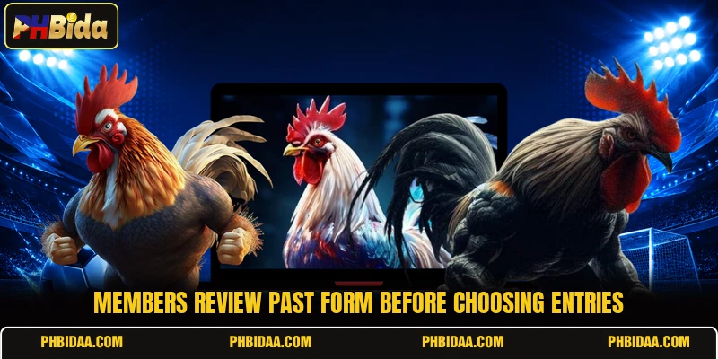 Members review past form before choosing entries