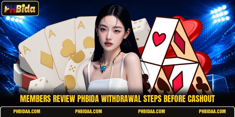 Members review PHBida withdrawal steps before cashout