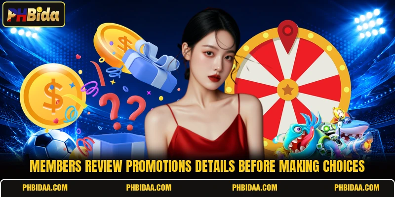 Members review Promotions details before making choices