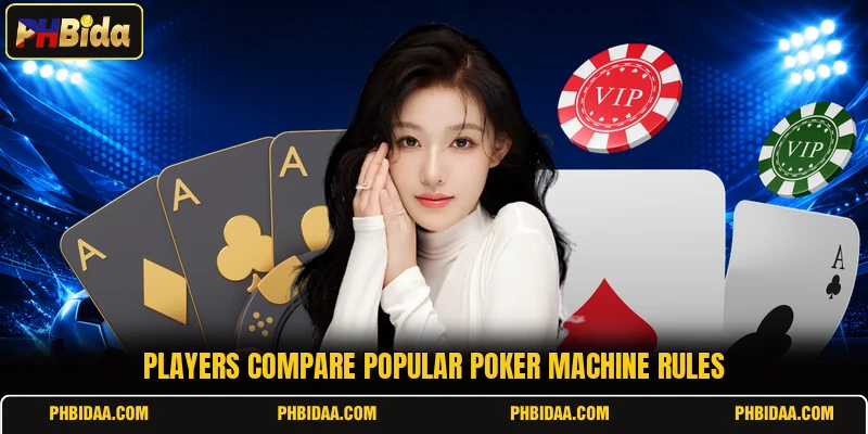 Players compare popular poker machine rules
