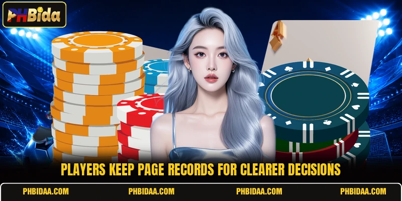 Players keep page records for clearer decisions