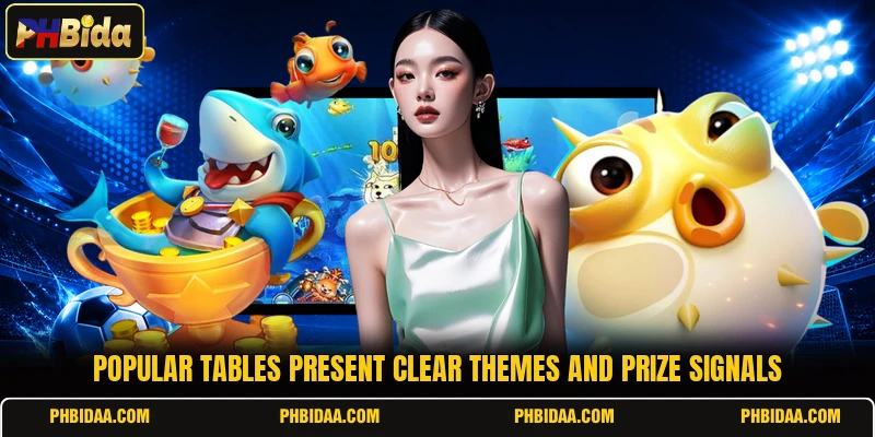 Popular tables present clear themes and prize signals