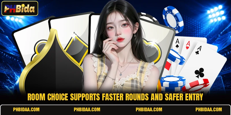 Room choice supports faster rounds and safer entry