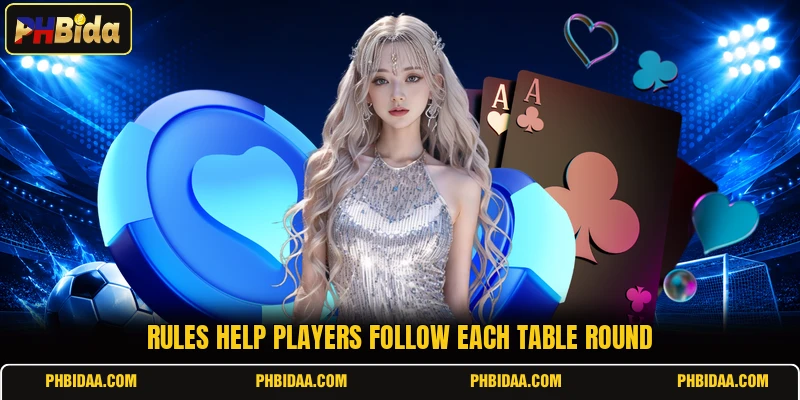 Rules help players follow each table round